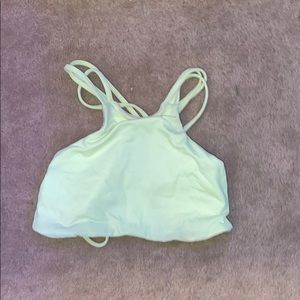 Maaji Neon Yellow Halter Bikini Top